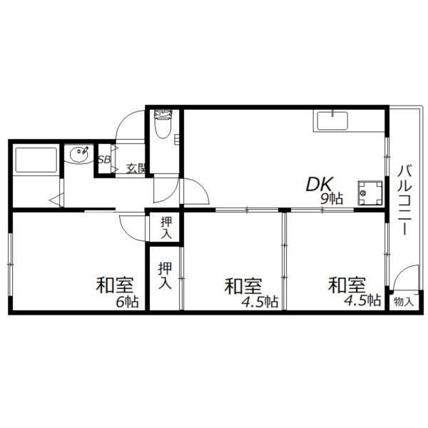 垂水農住 5号棟 間取り図画像