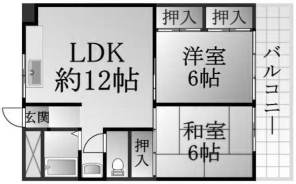 第二窪田マンション 間取り図画像