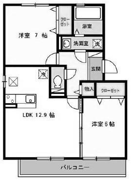 グランドアトリオ神戸西　Ｄ棟 間取り図画像