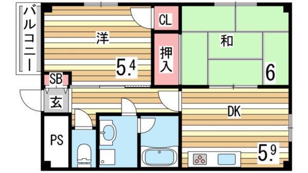 シャンテ本山 間取り図画像