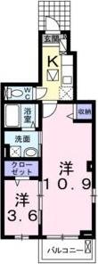 ディアコート口酒井　弐番館 間取り図画像