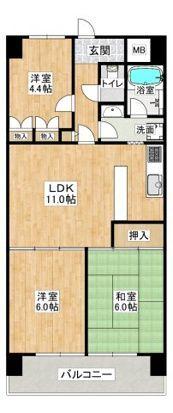 朝日プラザCITYウエストヒル神戸 間取り図画像
