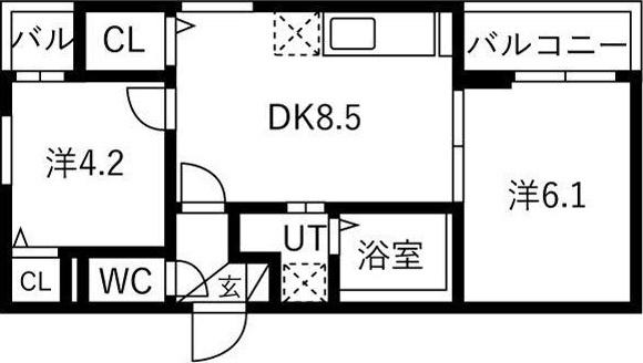 The Residence 大庄西町 間取り図画像