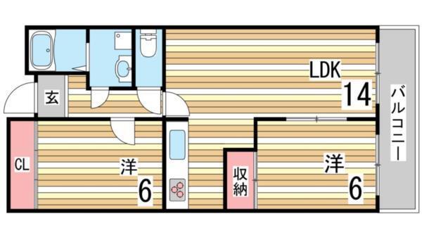 ガーネット森北町（302） 間取り図画像