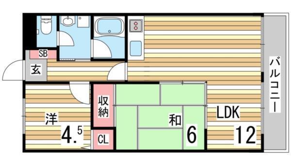 エレガンテ本山（203） 間取り図画像