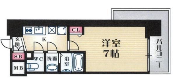 フラシア東難波 間取り図画像