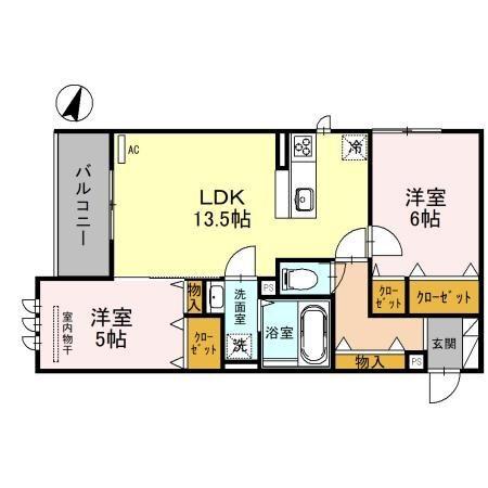 高倉山フラッツ 間取り図画像