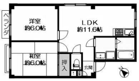ハイツオーガスタ 間取り図画像
