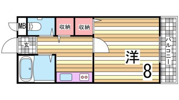 パインリッチI（102） 間取り図画像