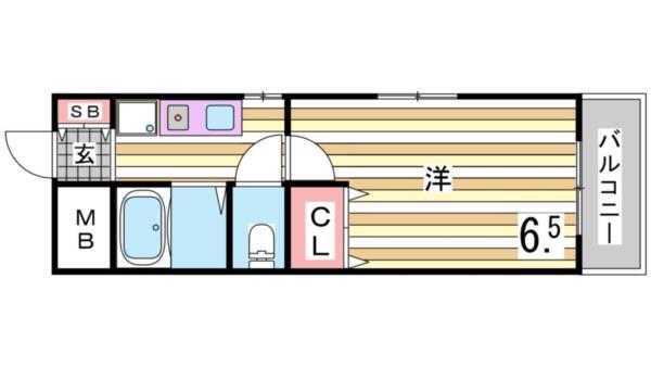 王子パークルームII 間取り図画像