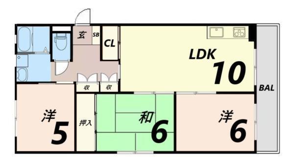 武庫之荘ガーデン 間取り図画像