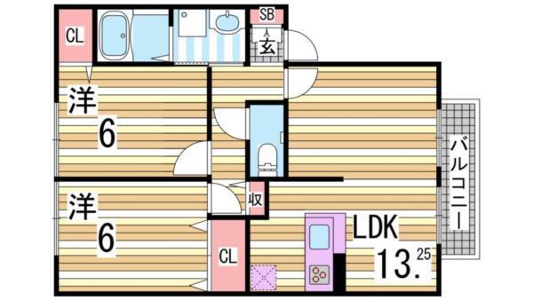 ボヌール 間取り図画像