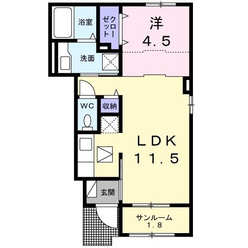 パルファン南落合04 間取り図画像