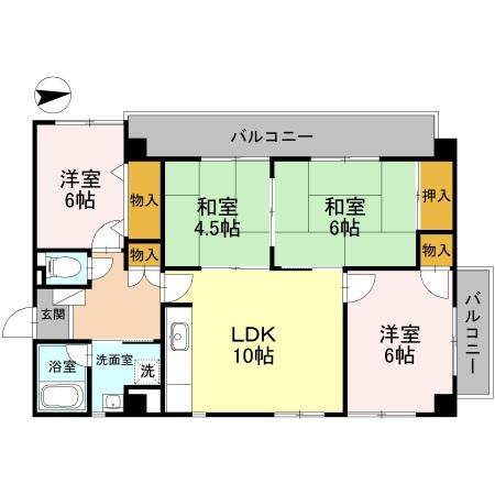 パープルツィン園田 間取り図画像