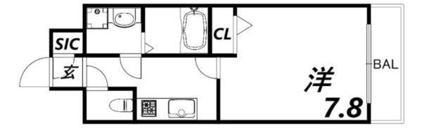 レジデンス塚本クラージュ 間取り図画像