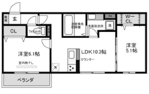 YKメゾン舞子台 間取り図画像