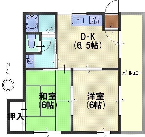ハイツ桜ヶ丘II 間取り図画像
