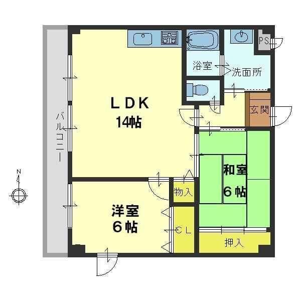 ハイツ寺本 間取り図画像