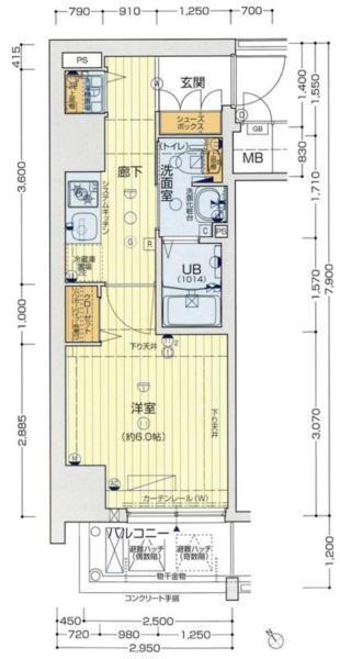 セオリー大阪フルール 間取り図画像