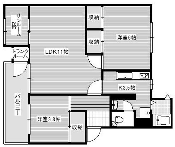 北須磨団地C棟 間取り図画像