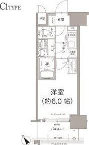 エスリード大阪デュアルゲート 間取り図画像