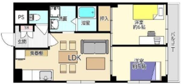パープルウエスト 間取り図画像