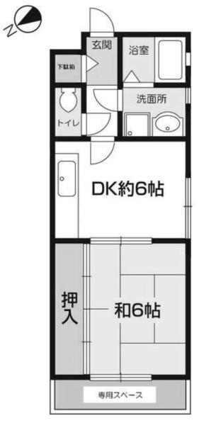第1ピーナツ住宅 間取り図画像