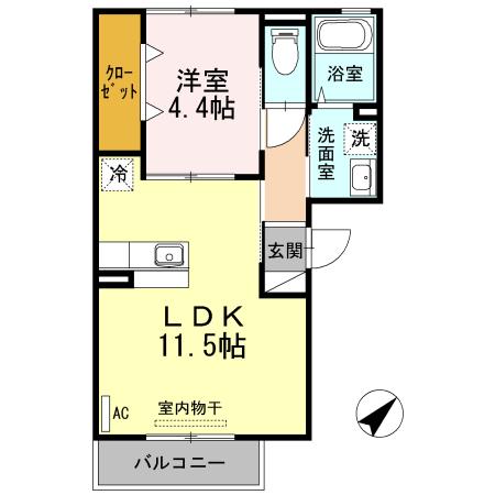 エスポワール杭瀬 間取り図画像