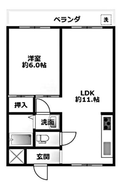 ベルエアー武庫之荘 間取り図画像