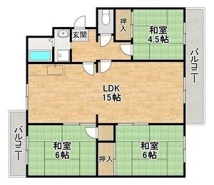名谷18団地83号棟 間取り図画像