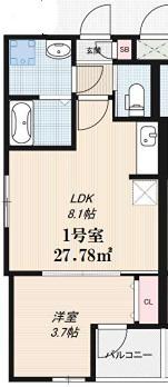 H-maison千船 間取り図画像