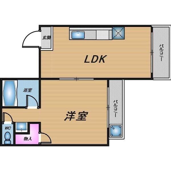 セントラル野里 間取り図画像