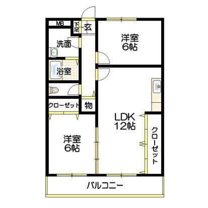 ウエストヴィラ西本 間取り図画像