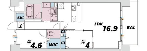 スプランディッド大阪NAMBA LINE（旧スプランディッドXI（イレブン）） 間取り図画像