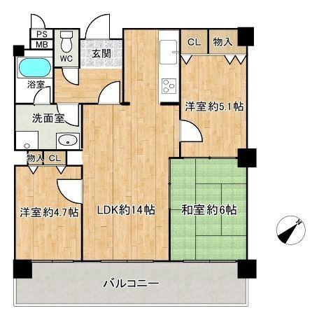 プリオーレ美山台壱番館 間取り図画像