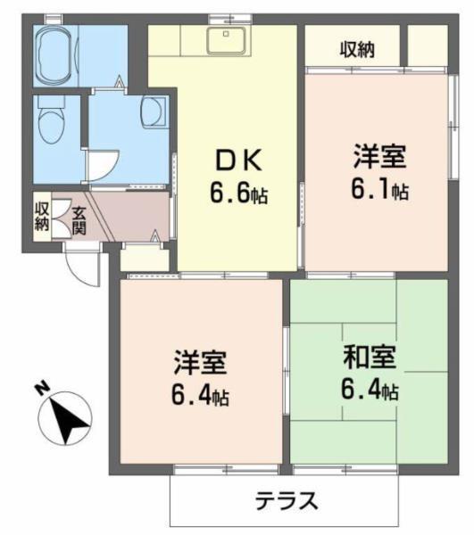 スカイヴィレッジH棟 間取り図画像