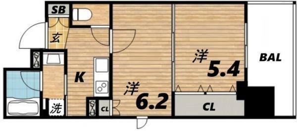 プレサンス昭和通ESRISE 間取り図画像