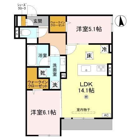 Grand Rocher武庫之荘 間取り図画像