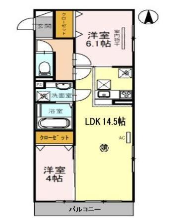 フェリス園田 間取り図画像