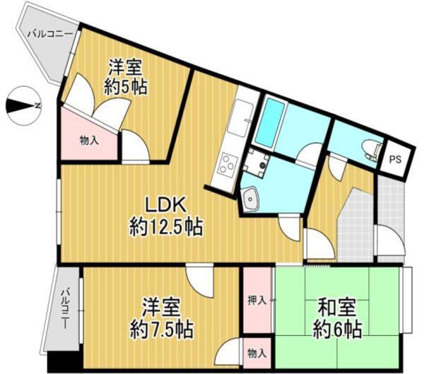 パレ武庫川パート2 間取り図画像
