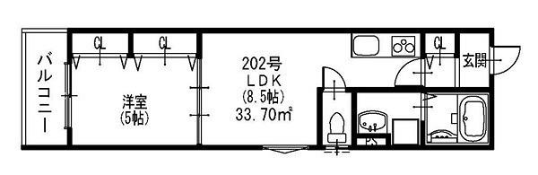 クリエオーレ福町II 間取り図画像