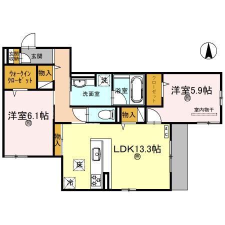 ウエスト　ポトス 間取り図画像