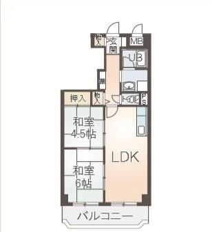 キャピタルハイツ姫里 間取り図画像