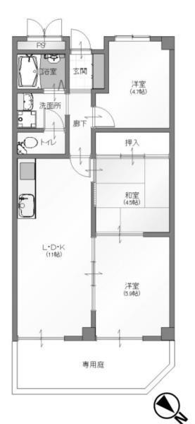 高尾台ハイツ 間取り図画像