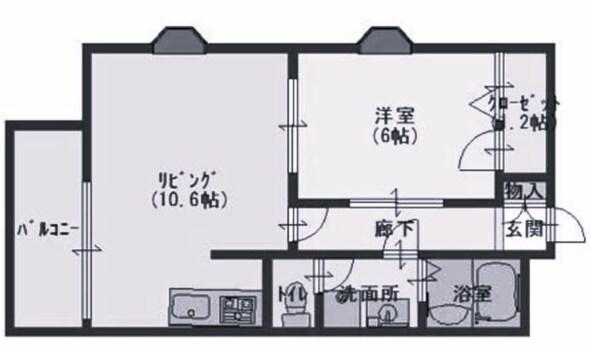 レディースゴールドハイツ 間取り図画像