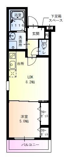 フジパレス王子公園II番館（102） 間取り図画像