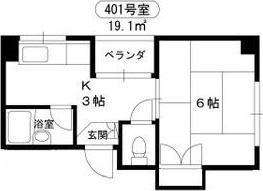 ホウエイフラット 間取り図画像