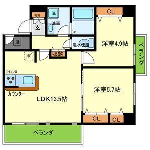ＣＲＹＳＴＡ荒牧 間取り図画像