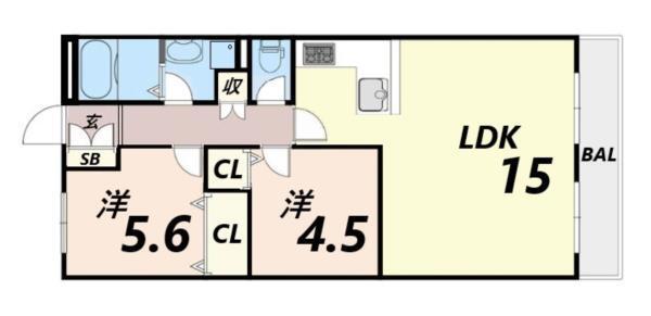 ハイム園田 間取り図画像