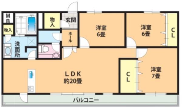 ルアーナ姫島 間取り図画像